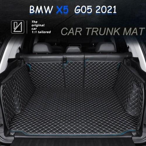 Custom leather Car Trunk Mats For BMW X5 G05 2021 Rear Trunk Floor Mat Tray Carpet Mud