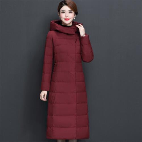 White Duck Down Hooded Woman Down Jacket 2019 New Fashion Winter New Thicken Warm Slim Long Down Coat Parka Plus size 4XL 755