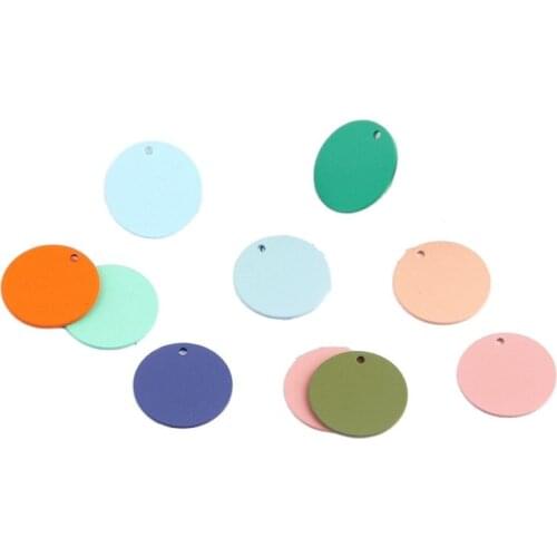 10pcs Metal Round Jewelry Making Charms Pendants Candy Color Connectors Findings for Women Girls Handmade Earrings Accessories