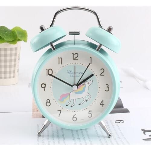 Cute Unicorn Alarm Clock Lovely Children Desk Table Clock Student New Year Christmas Gift
