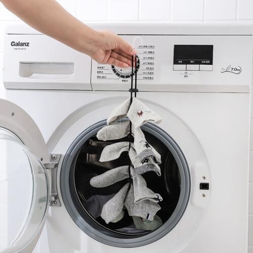 Home Socks Hanging Rope Multi-function Washing Clothes Basket Net Washing Socks Stocking Drying Socks Rack Clotheslines