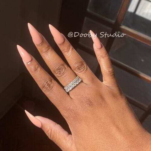 Impress Stiletto Press On False Nails Short Full Cover Faux Ongles Plastics Pointed Glossy Fake Nails Clear Full Cover Nepnagels