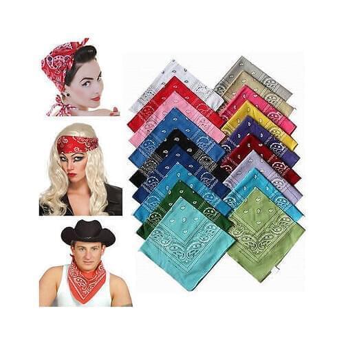2020 Newest Hot Scarf Headband Bandanas Head wrap Cotton Head Wrap Neck Wristband Handkerchief Black White Pink