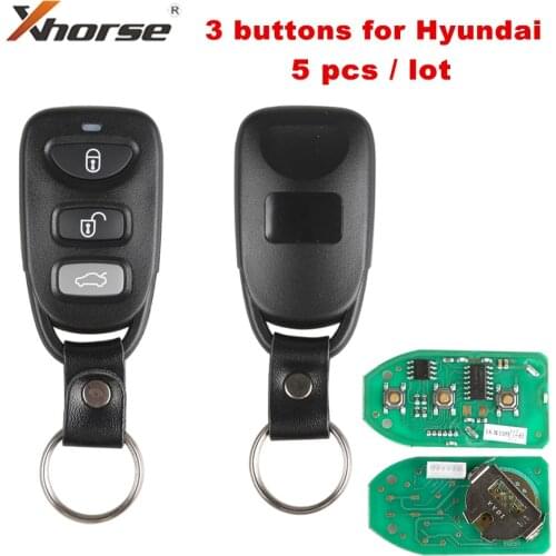 XHORSE XKHY00EN VVDI2 for Hyundai Type Wired Universal Remote Key 3 Buttons X007 English Version 5 pcs / lot