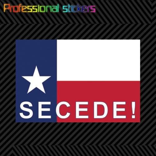 Secede Texas State Flag Sticker Self Adhesive Vinyl 2A TX Gods Country for Car, Laptops, Motorcycles, Office Supplies