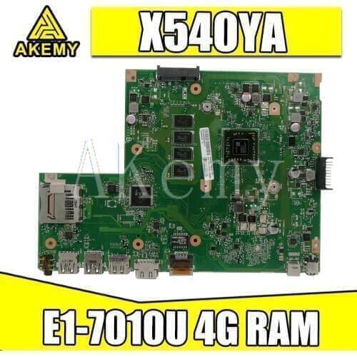 SAMXINNO For Asus GM X540YA Laotop Mainboard X540Y X540YA D540Y R540Y Motherboard W/ E1-7010U CPU 4G RAM