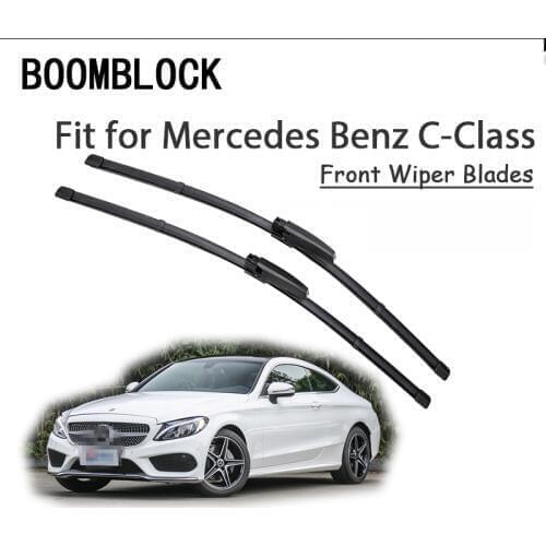BOOMBLOCK 2PCS High Quality Front Windshield Wiper Blades For Mercedes W203 W205 W204 Benz C Class Accessories