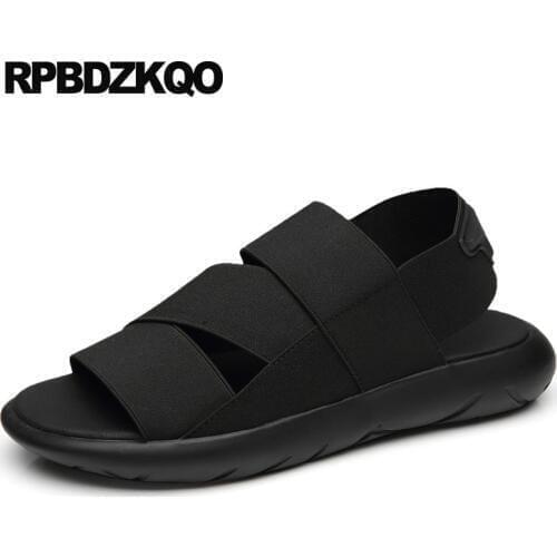 Slippers men gladiator sandals summer black sport soft flip flop slides shoes roman fashion leather native sneakers elastic