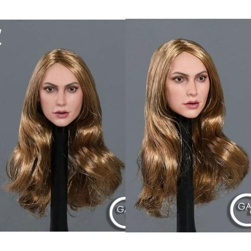 GACTOYS GC034C 1/6 Feamle Head Carving Blond Hair Head Sculpt For 12'’ Action Figure Body