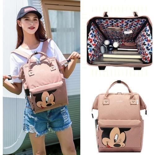 Disney Diaper Backpack Baby Bag for Mom Wet Bag Fashion Mummy Maternity Diaper Organizer Mickey Carriage Travel Pram Cart Travel