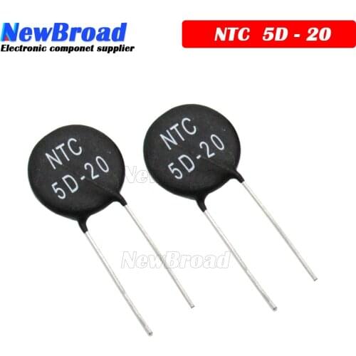 10pcs Thermistor Resistor NTC 5D-20 5D20 Thermal Resistor