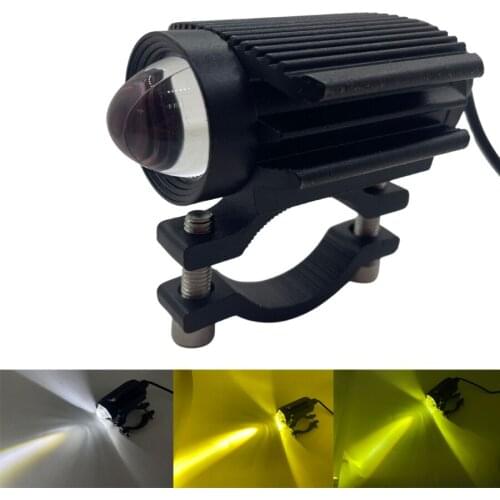 Universal Super Bright Tri-model Motorcycle LED Headlight Mini Projector Lens Car ATV Ebike Driving Foglight Auxiliary Spotlight