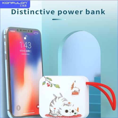 10000 Mah Power Bank Cute Power Bank For Mobile Phone External Battery 10000 mAh Slim Powerbank For iPhone12 Xiaomi Huawei