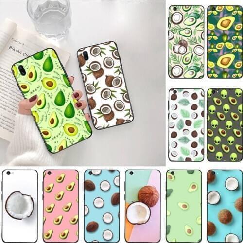 Green Avocado Coconut Phone Case For Vivo Y91c Y17 Y51 Y67 Y55 Y7s Y81 Y19 Y97 Y93 V17 vivos5