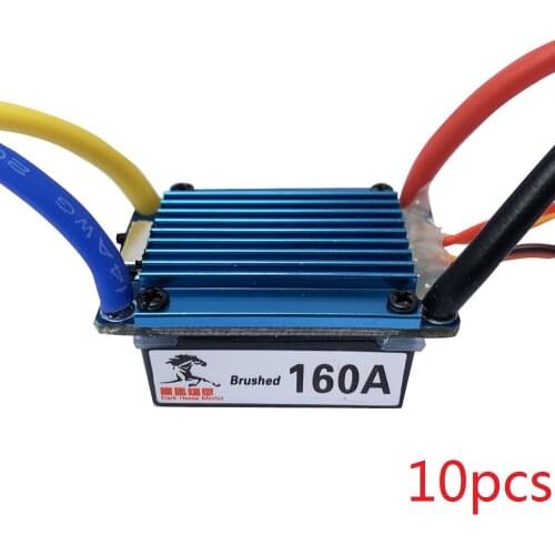 10pcs RC Boat 160A ESC 380/540/775 Brushed Motor Speed Controller Dual Mode Regulator Band Brake for 1:10 Car Bait Boat