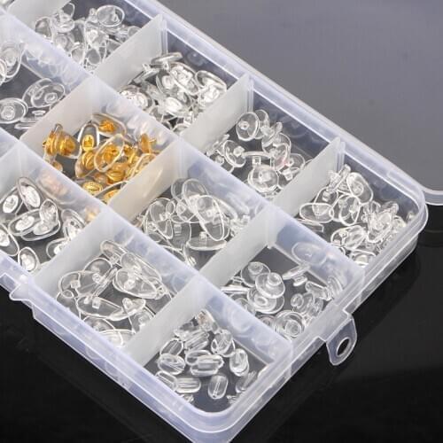 150 Pairs Silicone Eyeglass Sunglasses Spectacles Screw On Nose Pads Repair Tool