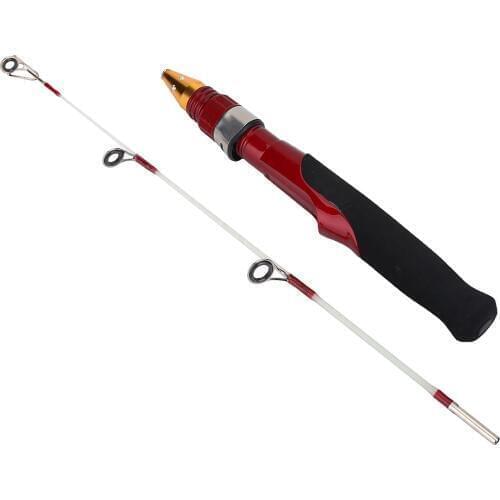2 Sections Ice Fishing Rod Lightweight Winter Fishing Rod 50cm Mini Ice Feeder Fishing Pole Peche Shrimp vara de Pesca