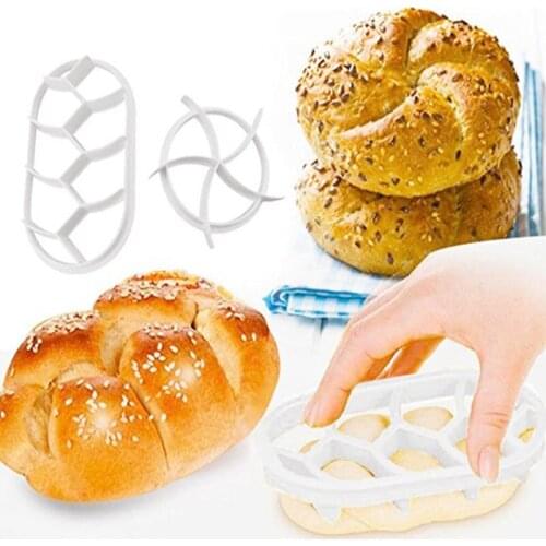 2Pcs/Set Round Oval Classic Bread Molds Pastry Cutter Dough Cookie Press Bread Cake Biscuit Moulds Kitchen Pastry Baking Tools