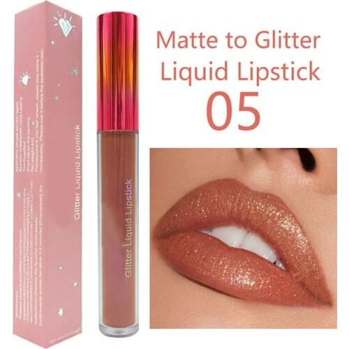 2021 Multicolor Glitter Lipstick Shiny Metallic Lipsticks Waterproof Long Lasting Gold Lip Stick Makeup