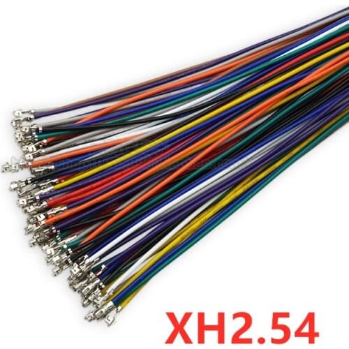 50PCS XH2.54 Connector Terminal wire Electronic wire Single head with terminal 10cm 20cm 30cm without housing