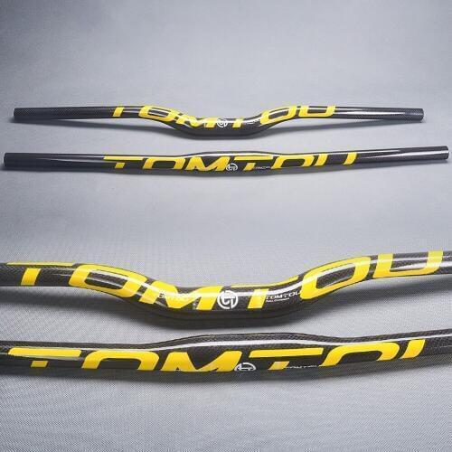 TOMTOU 31.8mm Carbon Fiber Mountain Bicycle Handlebar Bike Rise Flat MTB Handlebar 600 -760mm - TM9T71