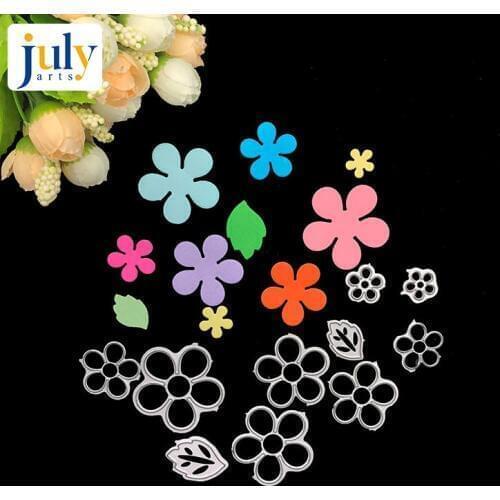 Julyarts 10pcs Flowers Cutting Dies Greeting Cards Leaf New Cutting Dies for Scrapbooking Card Craft Die Photo Decoration