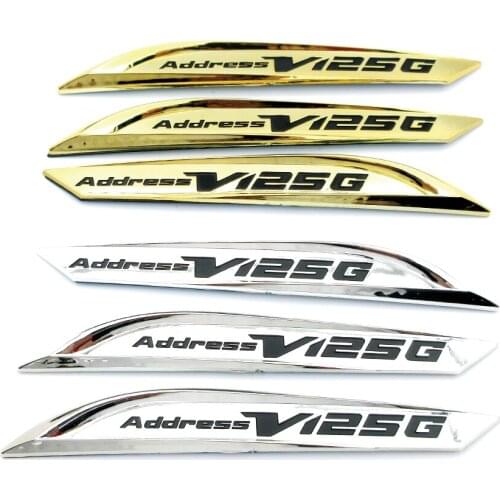 Motorcycle 3D Fuel Gas Tank Emblem Badge Decoration Decals Sticker Chrome Gold For Suzuki Address V125g High Quality ABS Plastic
