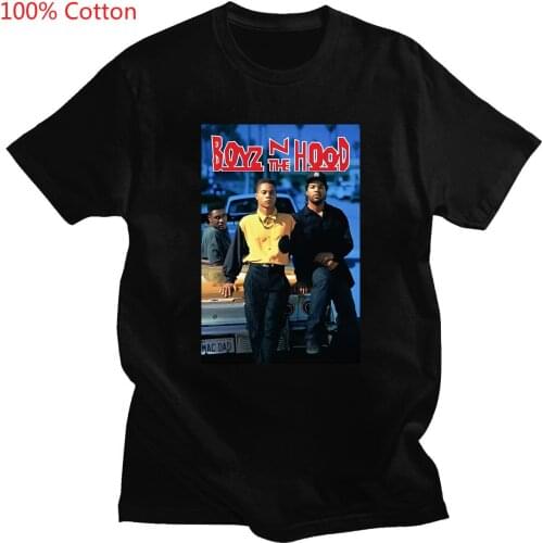 Doughboy Boyz N The Hood T-shirts Ice Cube 90s Movies New Tshirts Men 100% Cotton Hip Hop Harajuku Short Sleeve Tops Tee
