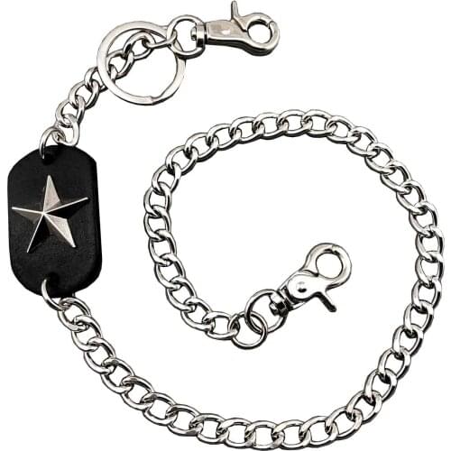 Men Heavy Gunmetal Waist Biker Skull Wallet Key Chain Rock Punk Trousers Motorcycle HipHop Leather Pant Jean Chain DR244