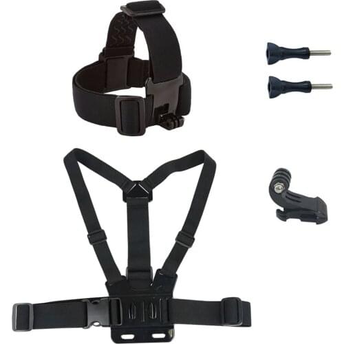 Head Chest Strap Set Belt Mount for GoPro 9 8 7 6 5 Black 4 Dji Osomo Xiaomi Yi 4K Sjcam Eken Go Pro Hero 8 7 5 Accessory