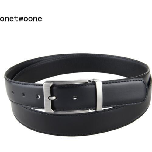 Classic Design Genuine Leather Belt Male Casual Style Belt Cowskin Black Hole Belts Large Size 135cm Lengthen Straps