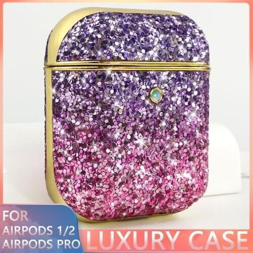 MUSUBO Luxury Sequins Glitter Case For Apple Airpods Pro Bling Hoesje 360 Shockproof Earphone Funda For airpod 1 2 3 Cover Girls