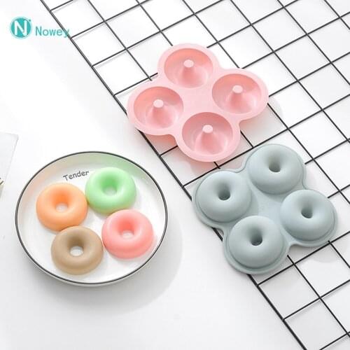 Silicone Donut Mold Baking Pan DIY Doughnuts Mould Maker Non-stick Silicone Cake Mold for Donuts Bagels Pastry Baking Tools