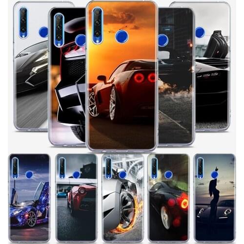 Super Sports Car Silicone Cover For Honor 30 30S 30i 9 10 9A 9C 9S 9N 10i 10X 9X Lite Pro 5G Phone Case
