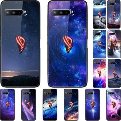 Glass Case For ASUS ROG Phone 3 For Strix For ZS661KS Tempered Glass Phone Case Phone Cover Phone Shell Star Sky Series