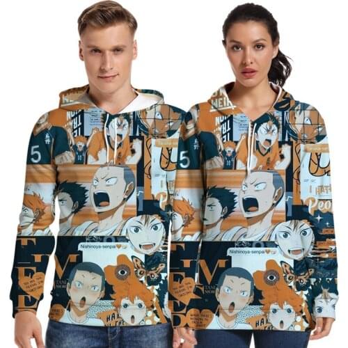 Anime Haikyuu Hoodie Sweatshirt Cosplay Hoody Hooded Hoodies Volleyball Uniform Tooru Pullover Tops