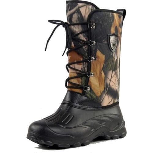 Outdoor Fishing Boots Tactical Military Footwear Winter Non-slip Combat Shoes Waterproof Men Hiking Hunting Camouflage Boot