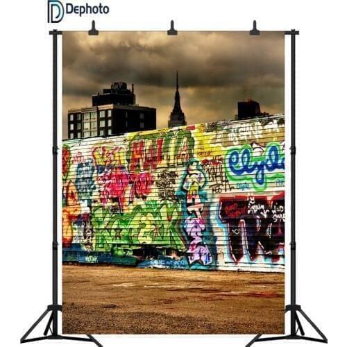 DePhoto Background Photography Studio Props Abstract Graffiti Street Wall vinyl Photographic Backdrop