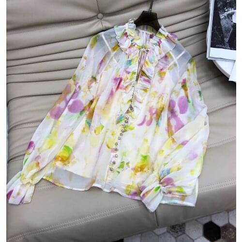 WNSFCOLY Women's Ruffle Shirts