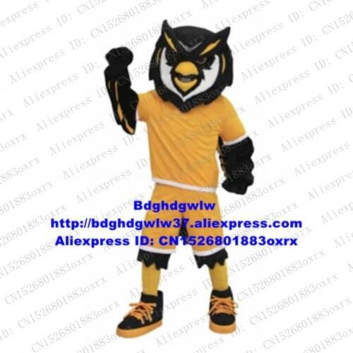 Yellow Sport Owl Owlet Mascot Costume Adult Cartoon Character Outfit Suit Anime Suit Art Show Exhibition Exposition zx2297