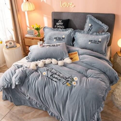 Velvet Quilt Cover Printed Magic Fleece Winter Duvet Cover Flower Warm Comforter Cover Stripe Bed Cover Flannel Throw Blanket