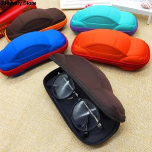 Children Car Shaped Glasses Case Cute Glasses Strage Bag Box Cases Kids Sunglasses Cases Automobile Styling Box 1PC