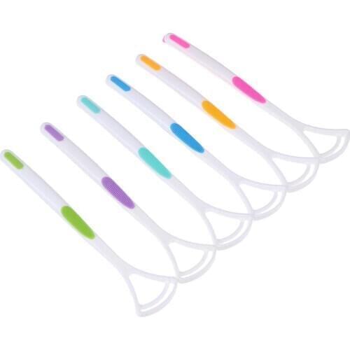 1PCS Tongue Scraper Brush Oral Cleaning Tongue Toothbrush Cleanering Brush Fresh Breath Remove Coating