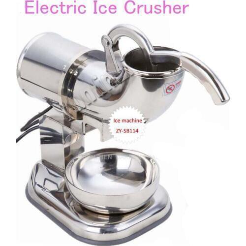 110V/220V Electric Ice Crusher Stainless Steel Ice Shaver Machine Ice Sand Maker Ice Cream Machine ZY-SB114