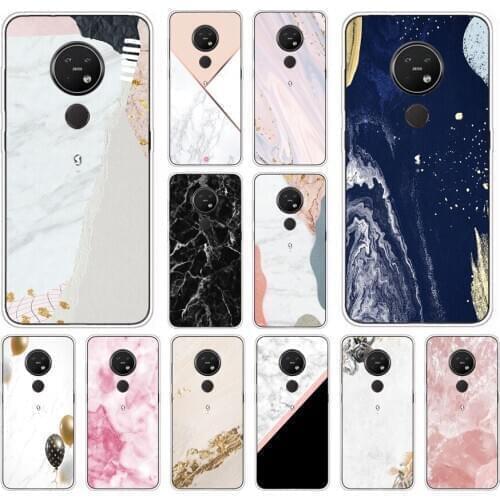 21AS marble collage print soft Silicone Cover Case for Nokia 4.2 5.2 7.2 cover funda