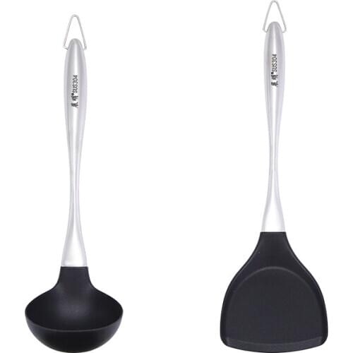 304 Stainless Steel Handle Silicone Spatula Soup Spoon Kitchenware Set Non-stick Cookware Special Spatula Soup Spoon Kitchenware