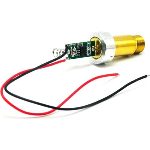 532nm 200mW 3.7-4.2V Industrial Brass Green Laser Dot Module Diode with aluminium heatsink w/ Driver & Spring