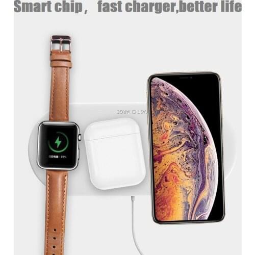 15W Wireless Charger 3 in 1 Fast Charging Pad For IPhone 11 Pro Max XS Charger Pad for Apple Watch IWatch 4 3 2 1 Airpods
