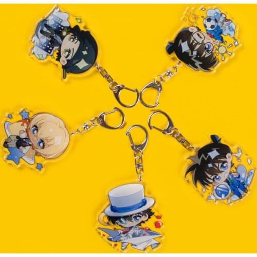 Detective Conan Case Closed Amuro Tōru Kaitou Kiddo Akai Shuuichi Acrylic Keychain Badge Cartoon Cosplay Key Chain Pendant