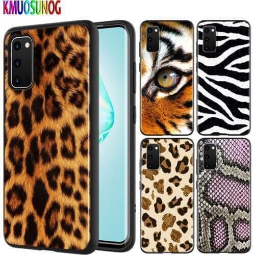 Black Cover Hot Tiger Leopard for Samsung Galaxy S20Ultra S20 Plus Note 10 Lite A01 A21 A51 A71 A81 A91 Phone Case
